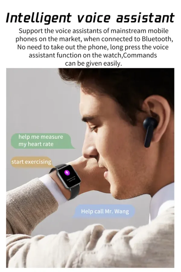 FUK  Smartwatch with BT Calling | 2 Inch IP67 | Blood Pressure & Heart Rate Monitor | Men & Women Smartwatch - Image 15