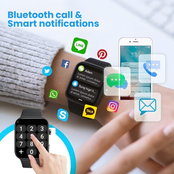 FUK Wave Big Screen Smartwatch 2" | Fitness Tracker | Waterproof BT Calling Watch for Men & Women - Image 2