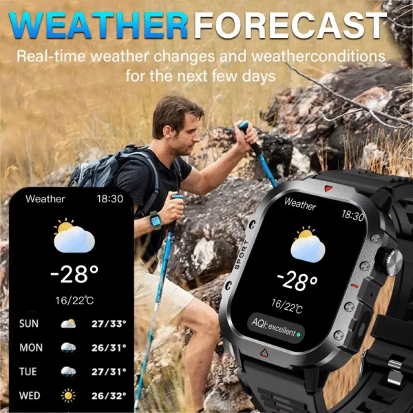 FUK Rugged Sports H11 AMOLED Display smart Watch - Image 5