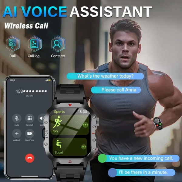 FUK Rugged Sports H11 AMOLED Display smart Watch - Image 2