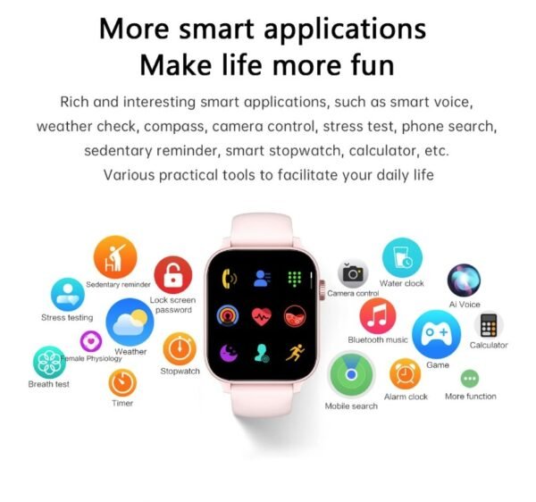 FUK Smartwatch 2.01" | Fitness Tracker with BT Call & Health Monitor - Image 4