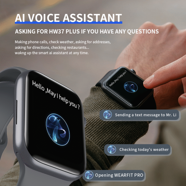 FUK HD13 AMOLED Smartwatch – 2.0″ Display, Bluetooth Calling, IP68 Waterproof, Heart Rate & SpO2 Tracker, Wireless Charging - Image 9
